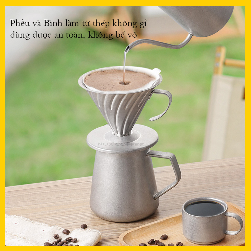 Bộ pha cà phê thủ công Pour over mang phong cách Retro