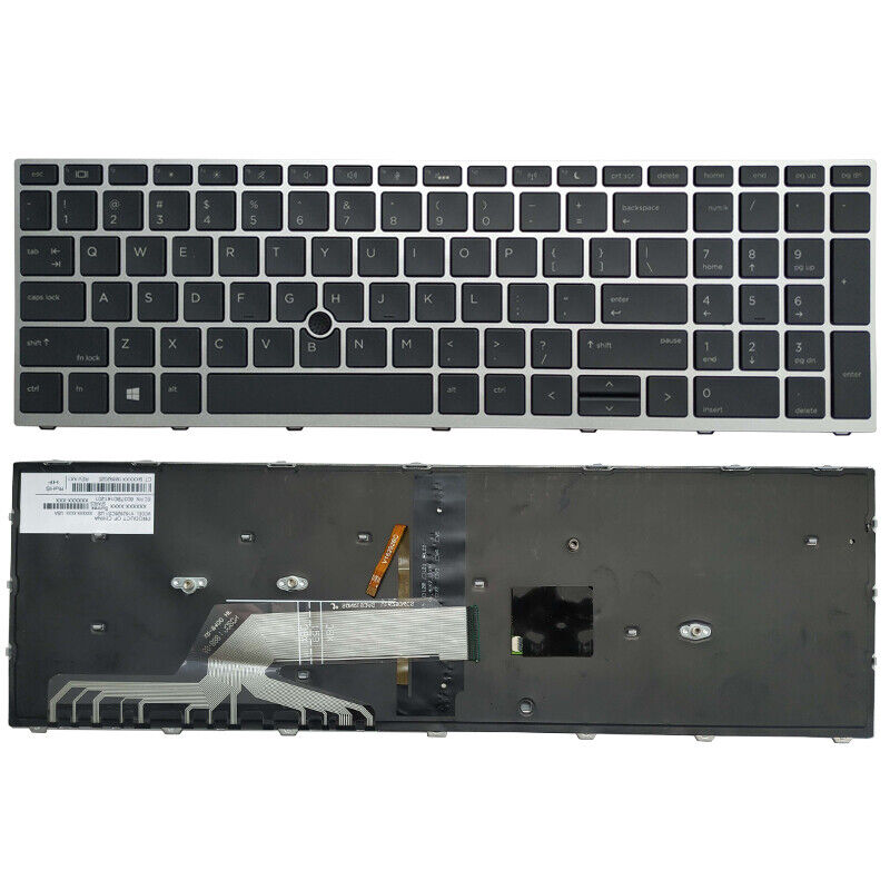 Bàn phím dành cho Laptop HP ProBook 650 G4 650 G5 15.6&quot; US Backlit Keyboard Silver L09593-001 Hàng nhập khẩu