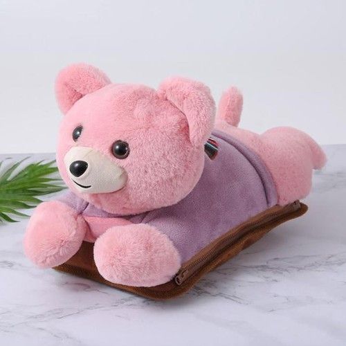 Túi Sưởi Ấm Lưng Hình Gấu Dễ Thương Đa Năng - Dùng Điện - Màu Hồng - Mẫu TSL163