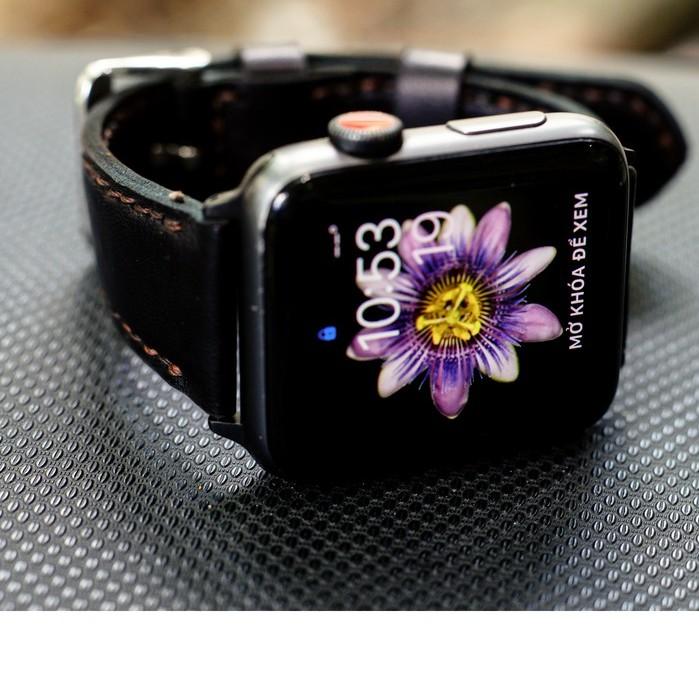Dây đồng hồ RAM Leather apple watch da dê đen - RAM classic 1997