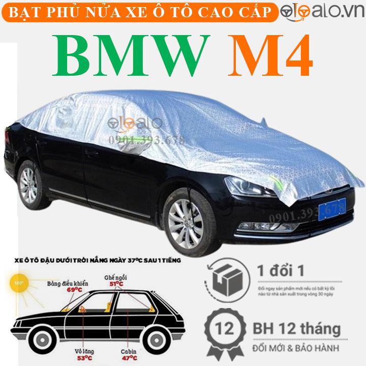 Bạt trùm phủ nửa nóc xe BMW M4 cải dù 3 lớp cao cấp BPNX - OTOALO