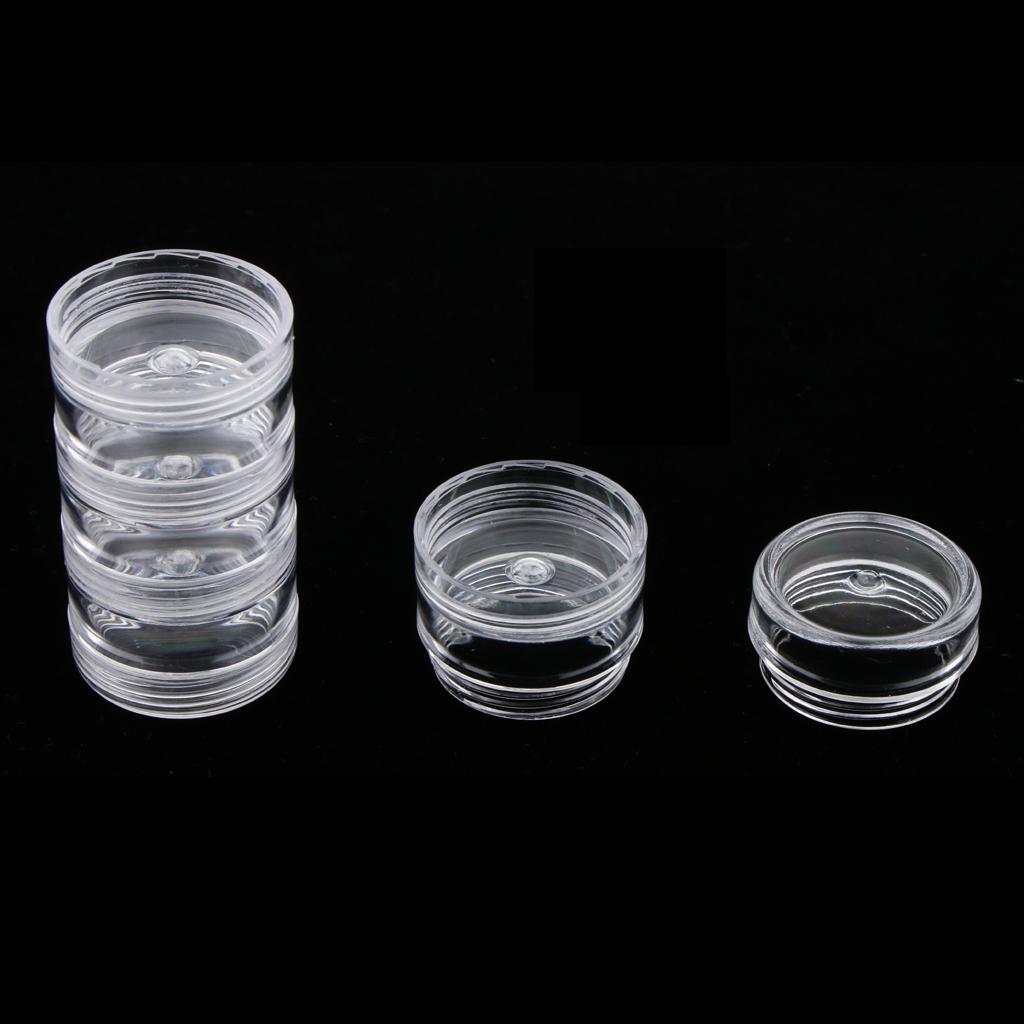 25 Cosmetic Empty Jar Pot Eyeshadow Makeup Cream Lip Balm Container Portable