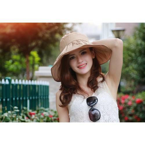 Mũ chống nắng hoa cho bạn gái vành rộng