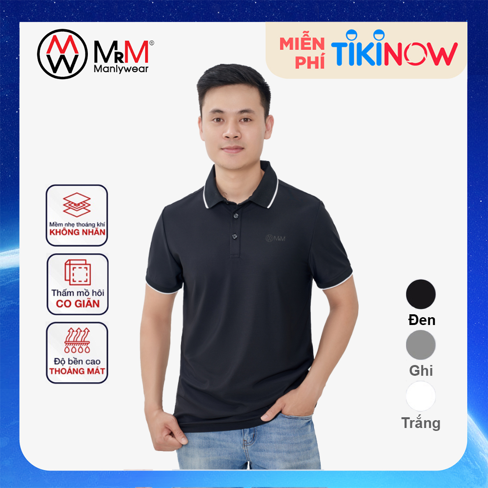Áo Thun Polo Nam Coolmax - Premium Nam Tính, Thanh Lịch Sang Trọng Mrm Manlywear - Den - L