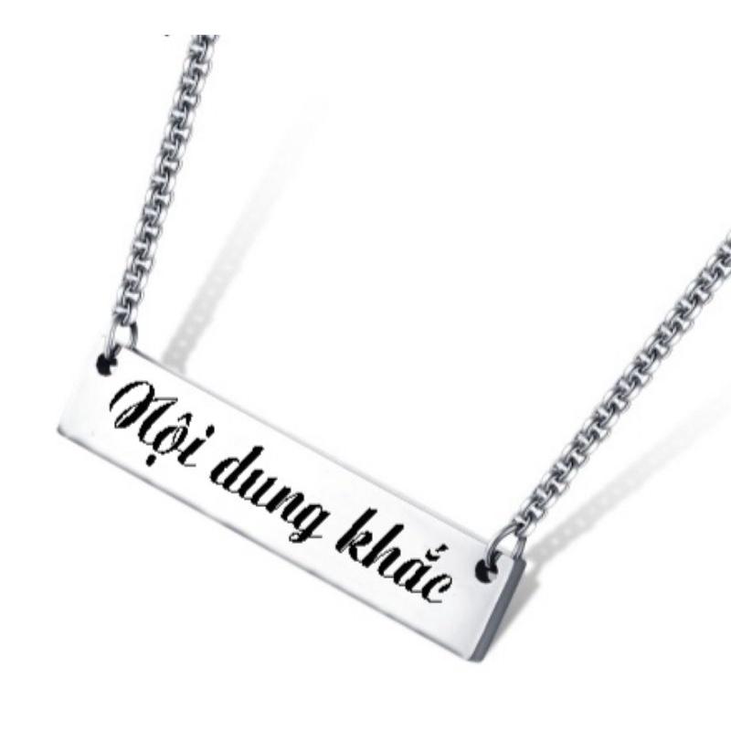Dây chuyền inox khắc tên theo yêu cầu