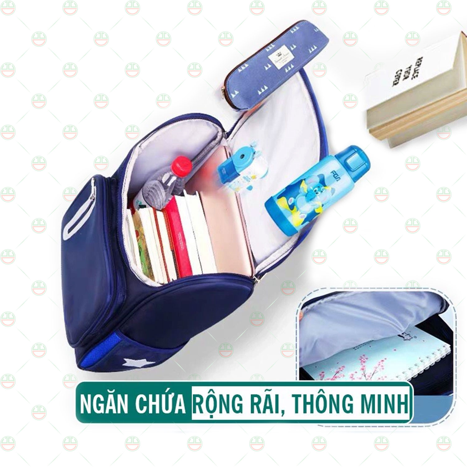 [Thẳng Lưng] Balo Cặp Chống Gù KhoNCC Hàng Chính Hãng - Dành Cho Học Sinh Tiểu Học - Cấp 1, 2 - Vải Dù Chắc Chắn - Ngăn Thấm - NLM-BLCGSN (Nhiều màu)