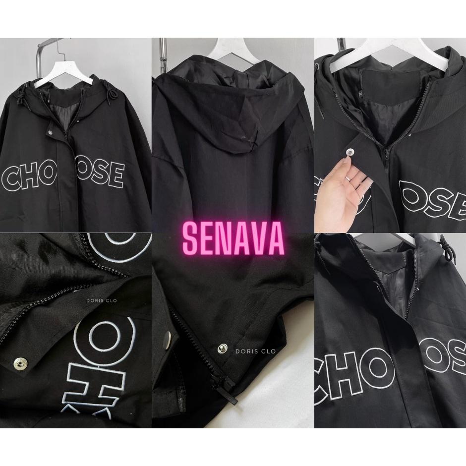 Áo khoác bomber kaki nam nữ form rộng CHOOSE phong cách ulzzang Jacket Unisex SENAVA