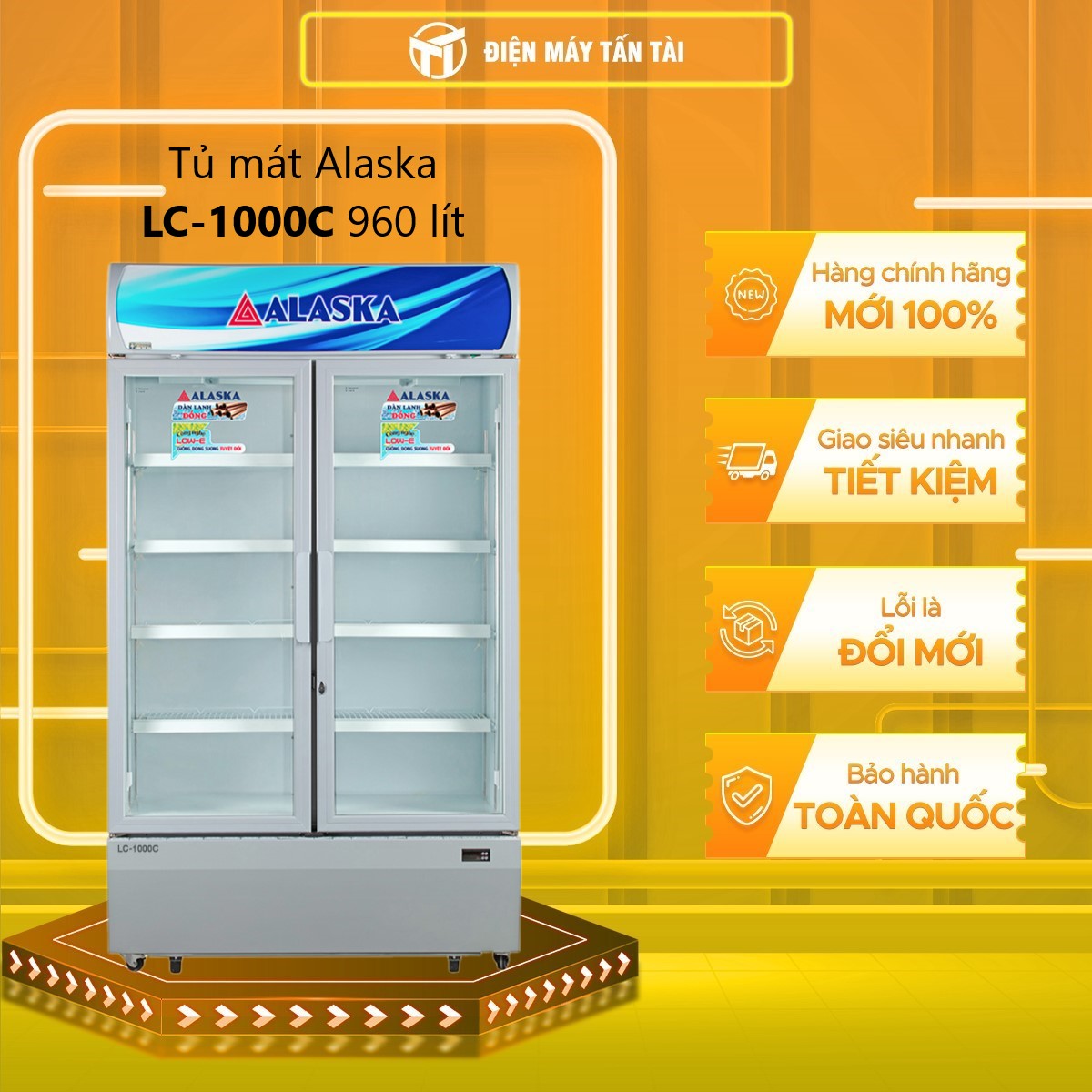 Tủ mát Alaska LC-1000C 2 cánh - hàng chính hãng - chỉ giao HCM