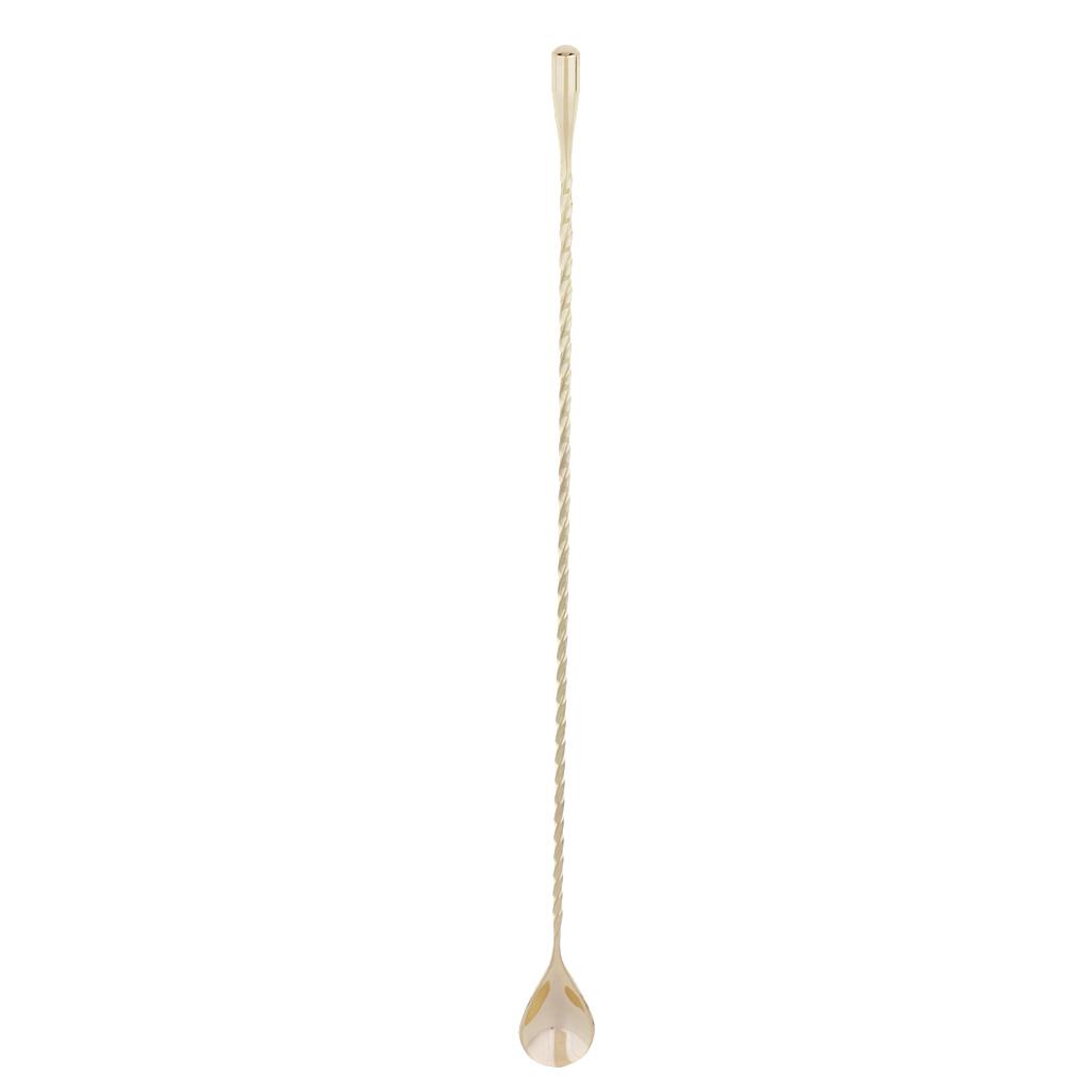Stainless Steel Mixing Spoon Spiral Pattern Bar Cocktail Shaker Spoon Kitchen Utensils Bar Tools
