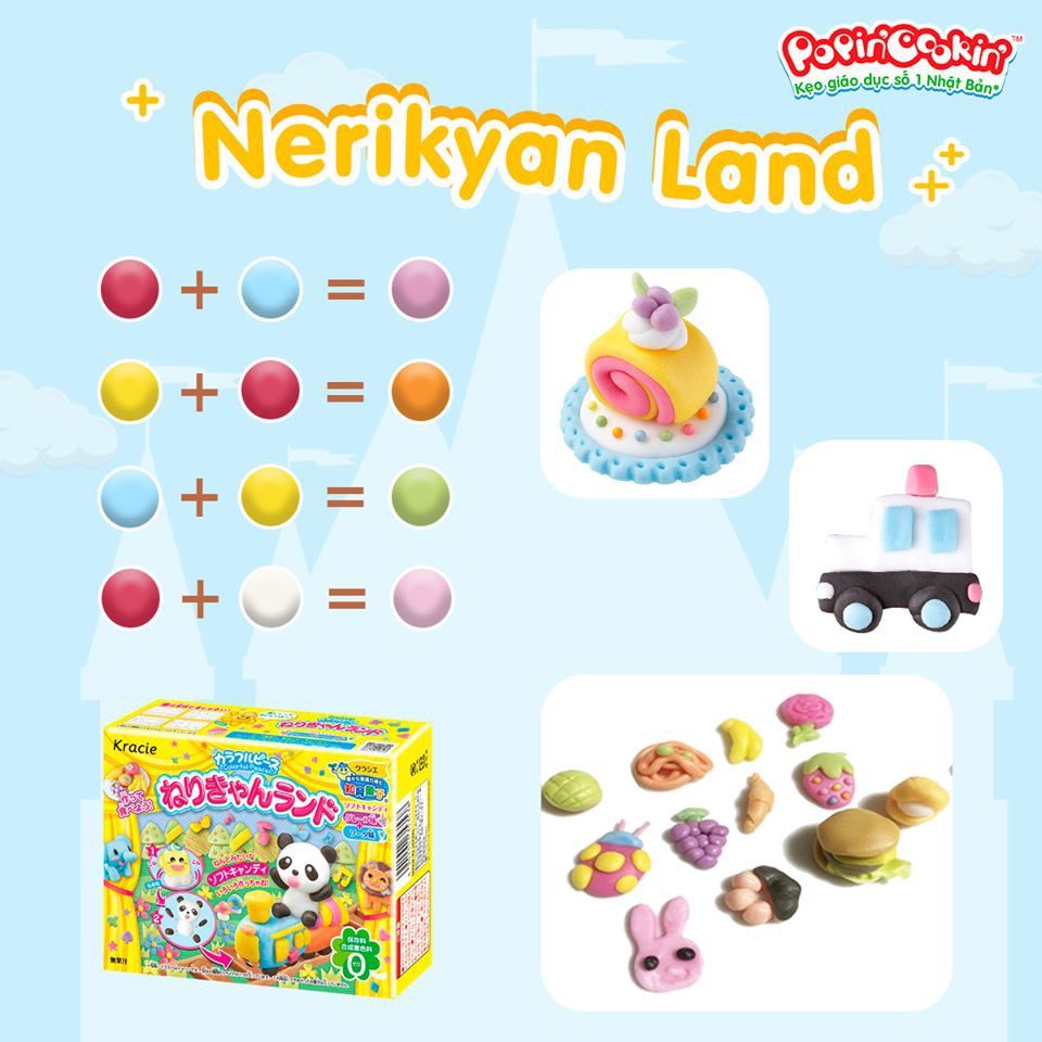 Combo 3 hộp kẹo sáng tạo popin cookin : kem + thế giới sắc màu + thế giới diệu kỳ (ngẫu nhiên)