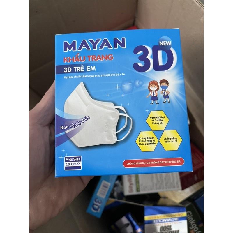 Khẩu Trang Kháng Khuẩn Mayan 3D Mask PM 2.5 Loại 4 Lớp Hộp 10 Miếng Chống Bụi Vi Khuẩn Hiệu Quả