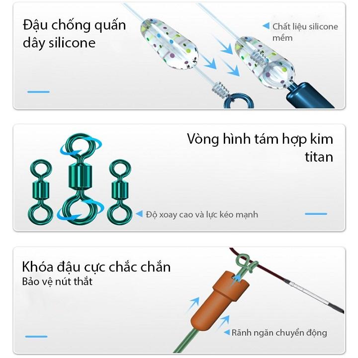 Bộ 2 Dây Trục Câu Đài Huỳnh Quang Phát Sáng TRY&amp;V Chuyên Săn Hàng Phát Sáng Trong Đêm DC21