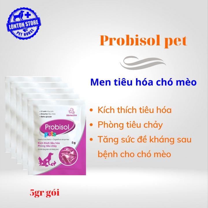 Men Tiêu Hóa Probisol Pet -Phòng Tiêu Chảy Cho Chó Mèo,Tăng Cường Đề Kháng Sau Bệnh,gói 5gr, Lonton Store & Vemedim
