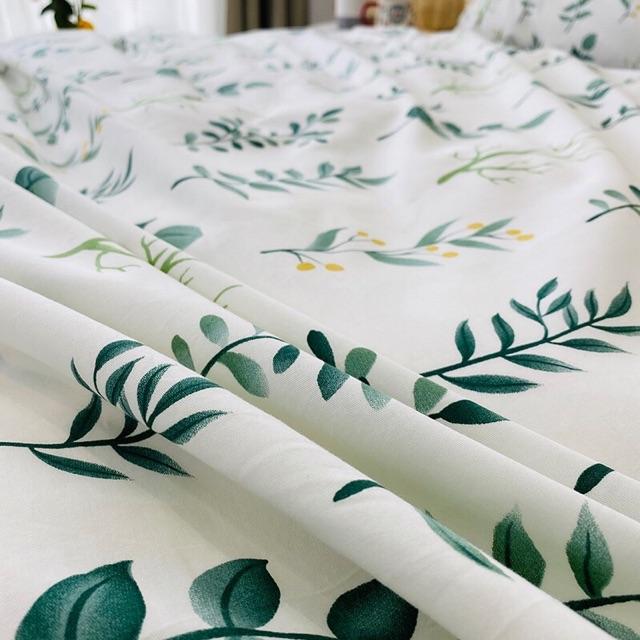 Set Chăn Ga Gối Cotton Living Hàng Nhập Khẩu Cao Cấp Màu Giải Nhiệt Mùa Hè