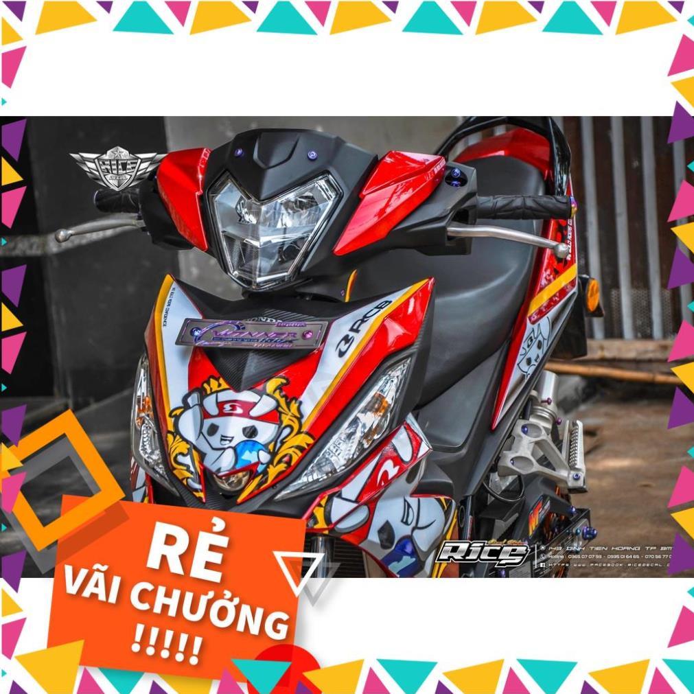 Tem Rời Winner V1 Mẫu RCB Racing Boy Đỏ Trắng Đen Cực Độc,