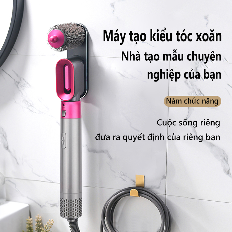 Máy sấy tóc đa chức năng 1250W công suất cao-với 5 đầu tạo kiểu có thể thay thế - tóc xoăn, bồng bềnh, thẳng