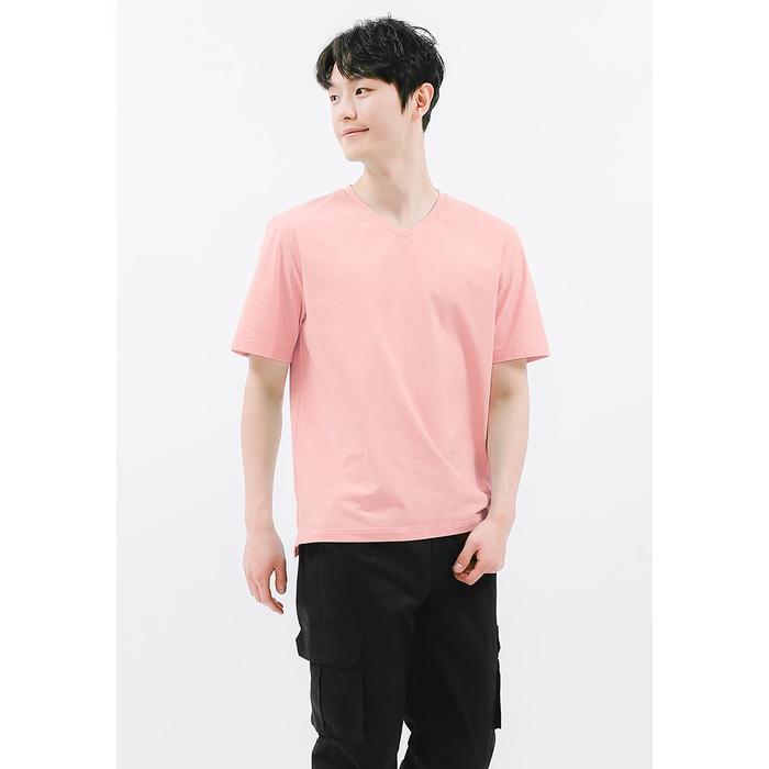 ÁO THUN TRƠN CỔ TIM NAM - BASIC PLUS V NECK T-SHIRT FOR MEN - LM21162001
