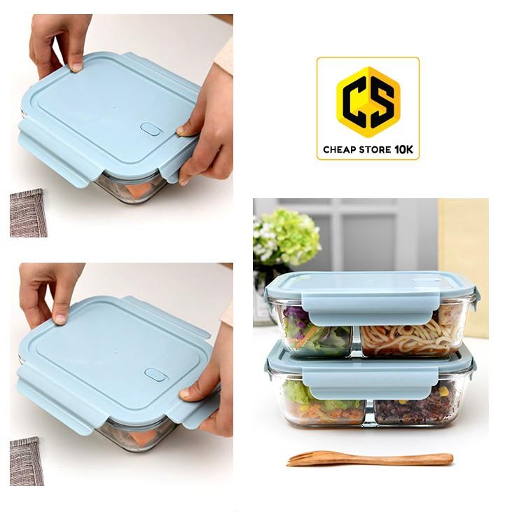 Hộp đựng cơm thủy tinh 3 ngăn, hộp đựng cơm, hộp cơm thủy tinh, hộp thủy tinh đựng thực phẩm,