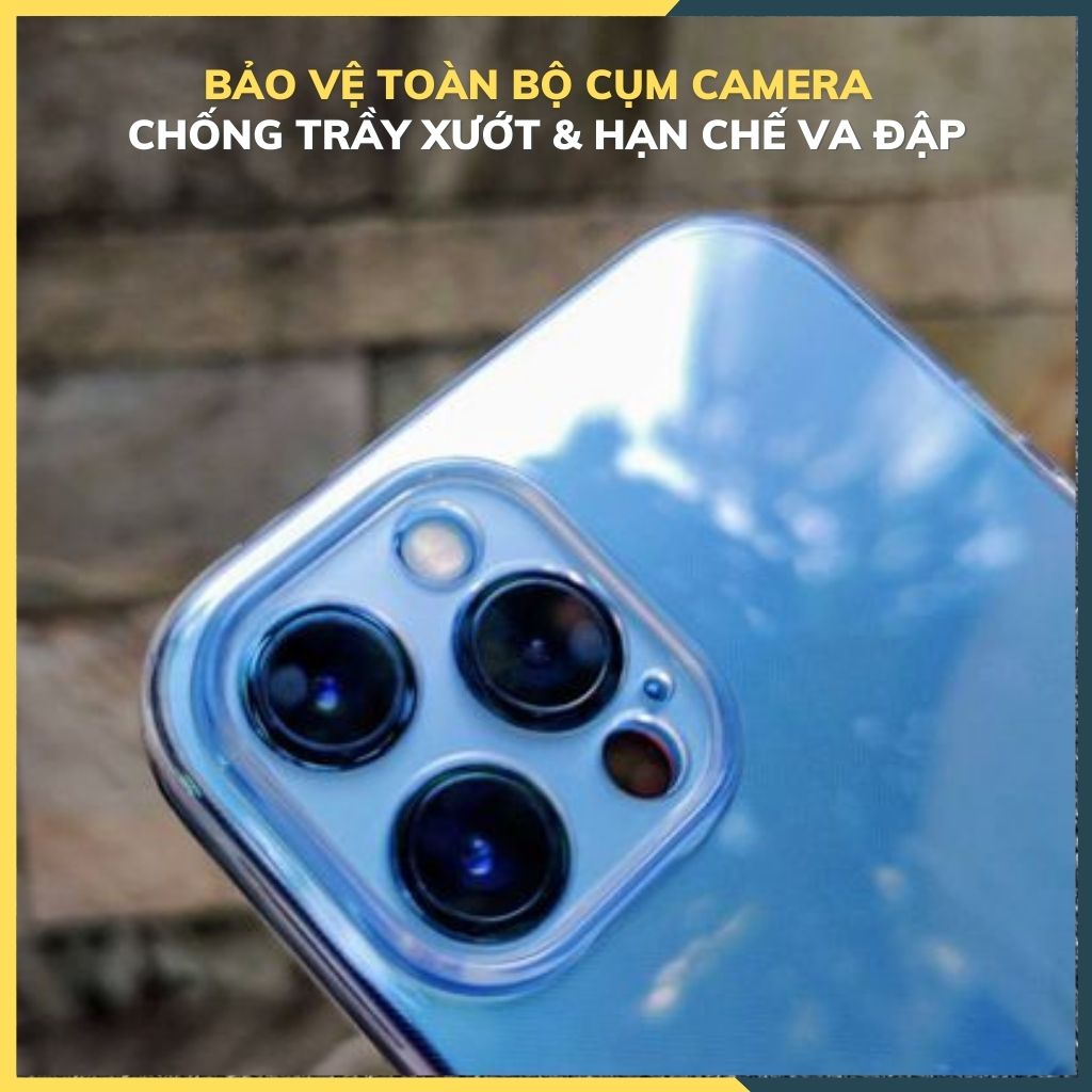Ốp lưng trong suốt silicon GOR dành cho iphone 12 pro max bảo vệ camera dẻo siêu mỏng - Hàng nhập khẩu