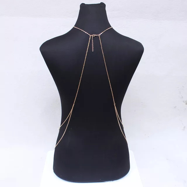 Body chain chuỗi đeo vòng cổ body sexy mix hạt châu