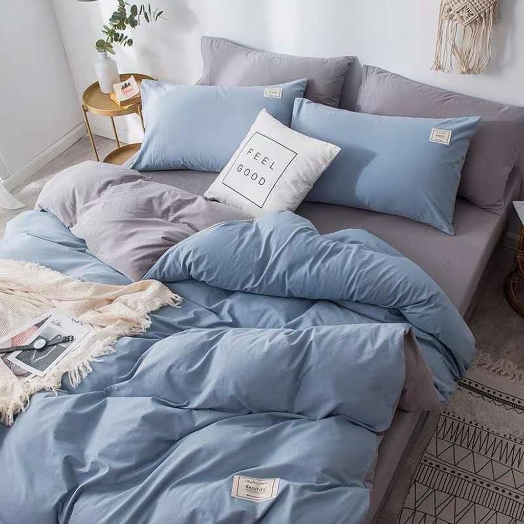 Bộ Chăn Ga Gối Cotton đũi hàng nhập cao cấp - tổng hợp