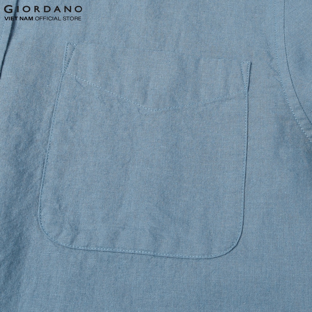 Áo Sơ Mi Nam Linen Ngắn Tay Có Túi Giordano 01042202