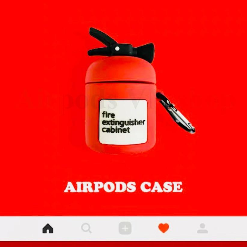 Bao Case Ốp dành cho Airpods 1/2 bình chữa cháy siêu cool silicon cao cấp