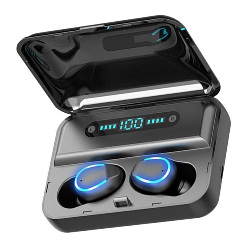 2X Mini Wireless Bluetooth 5.0 Earphones Stereo Sports Earbuds Headsets Black