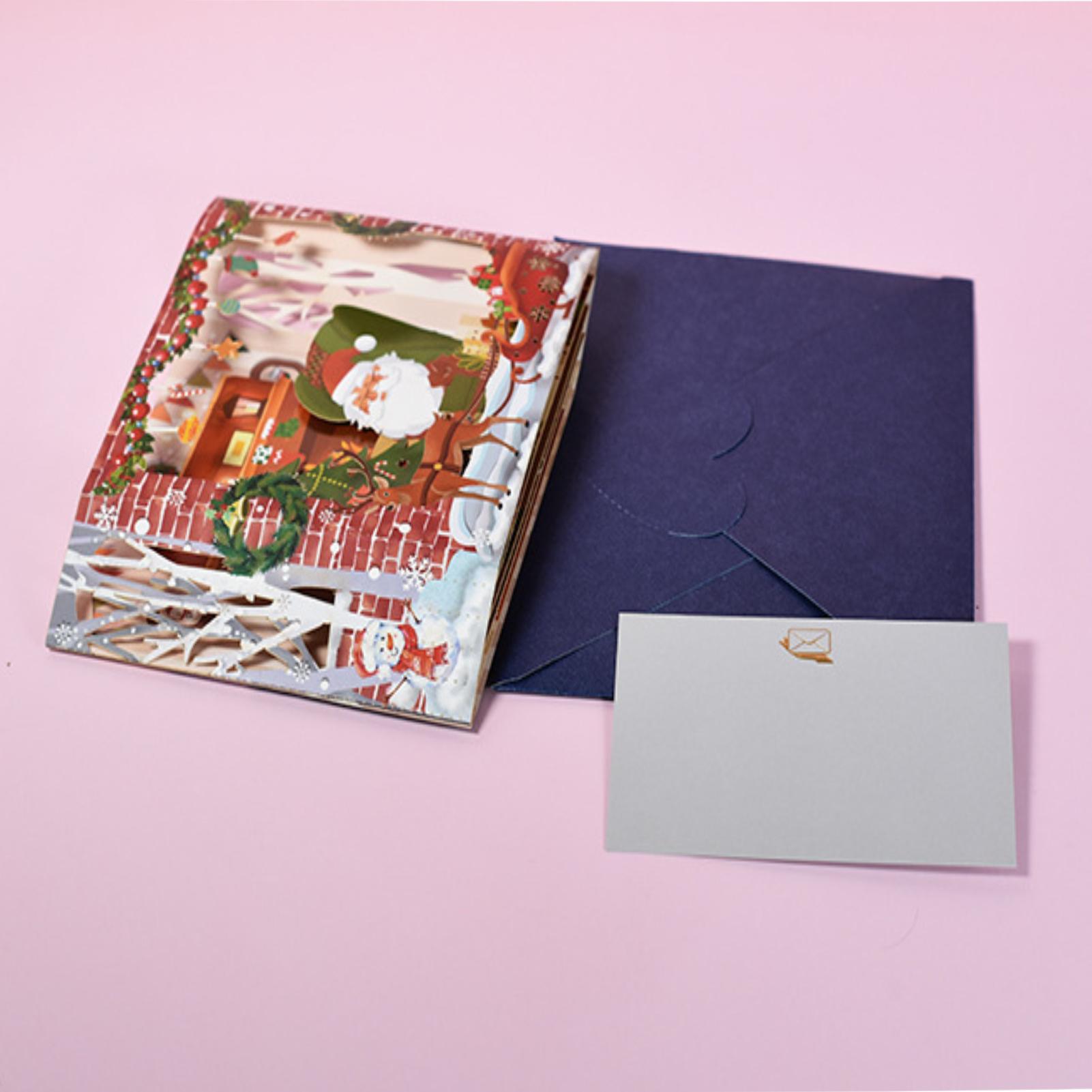 Thiệp Giáng Sinh 3D Pop Up Kèm Phong Bì