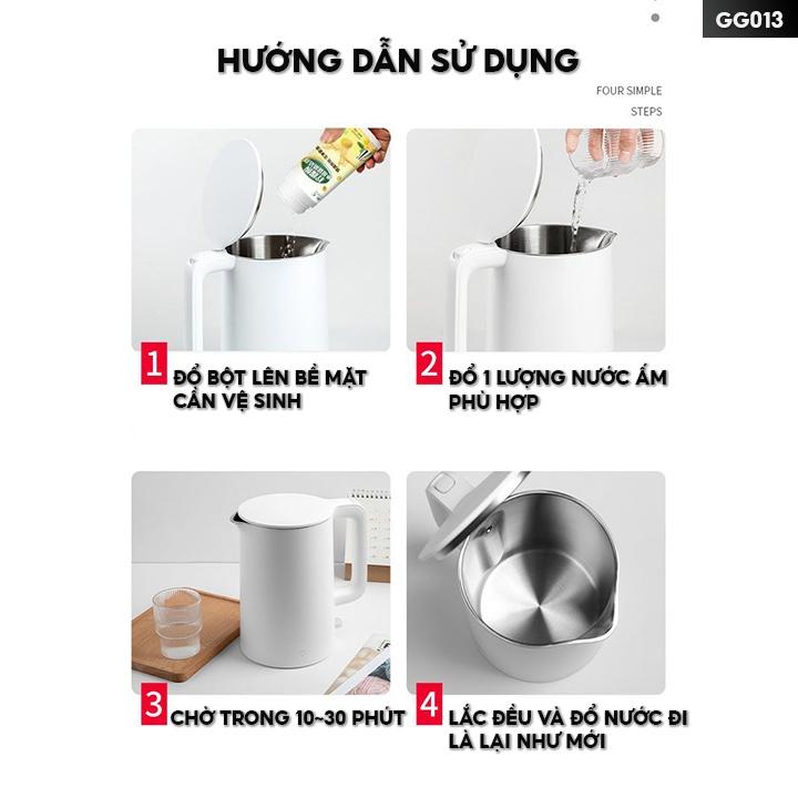 Bột Vệ Sinh Lõi Bình Đun Nhiệt Khử Sạch Các Mảng Bám Trà Hoặc Các Lớp Bám Có Dấu Hiệu Gỉ Sét Hiệu Quả GG013