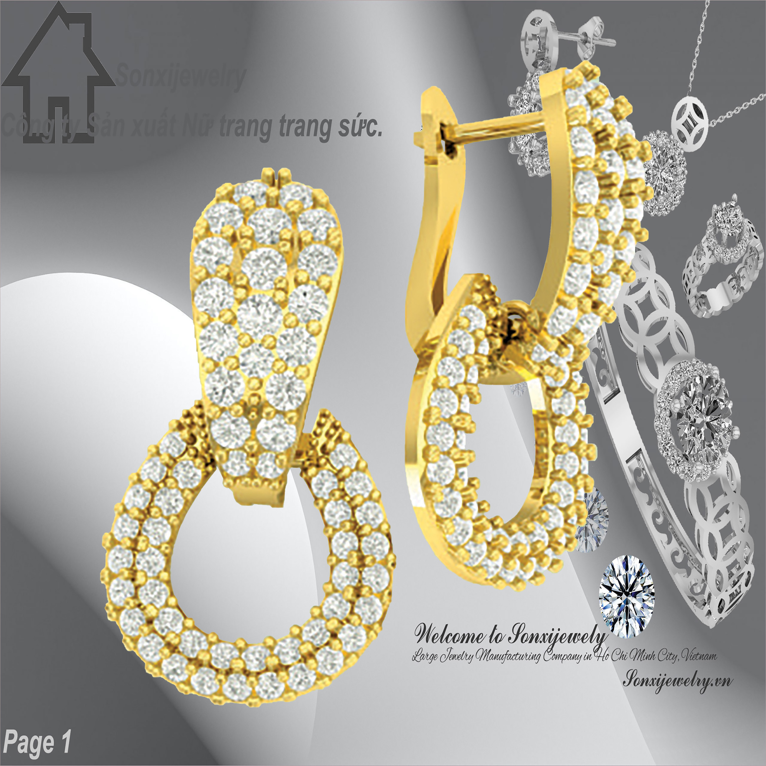 BÔNG TAI MẠ VÀNG MẪU ĐẸP 1