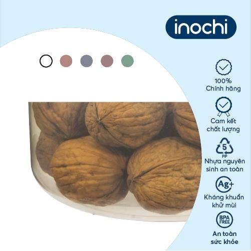 Hộp thực phẩm tròn Inochi - Hokkaido 1500ml màu Xanh/Hồng/Cam/Trắng