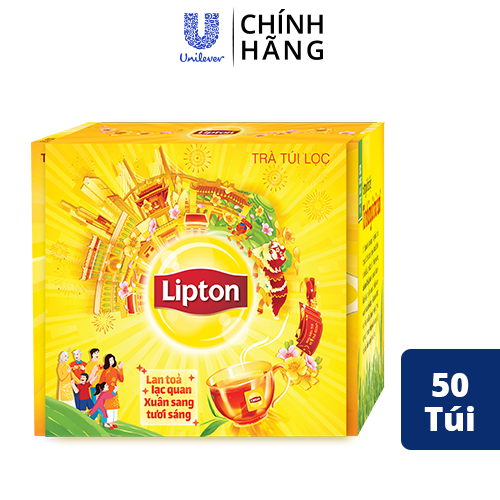 Combo 2 Lipton Trà Đen Nhãn Vàng Nhật Bản (50túi/2g)