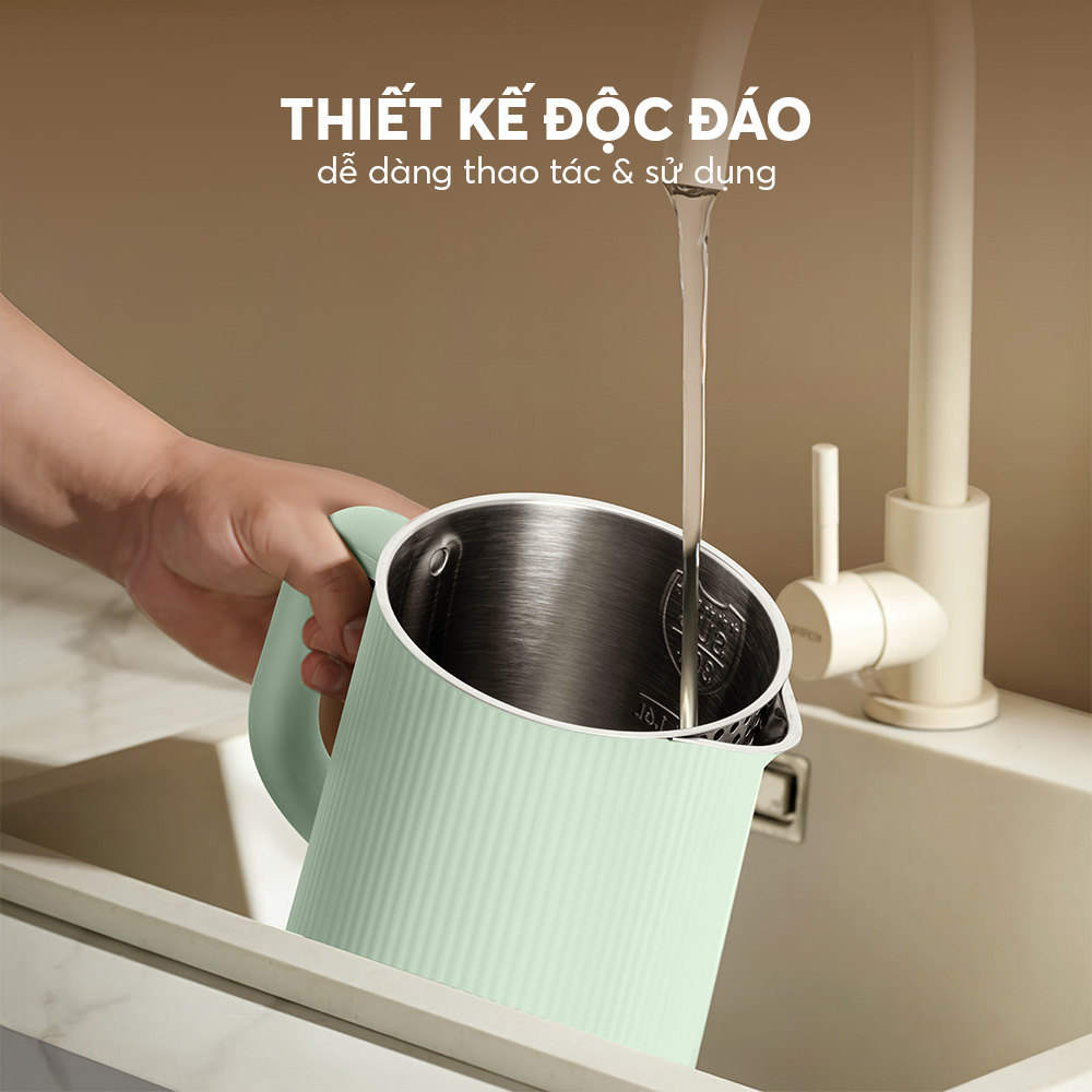 Ấm Đun Nước Siêu Tốc Elmich KEE-9145 1.6L 2100W, Hàng Chính Hãng, Công Tắc Thông MInh - JoyMall