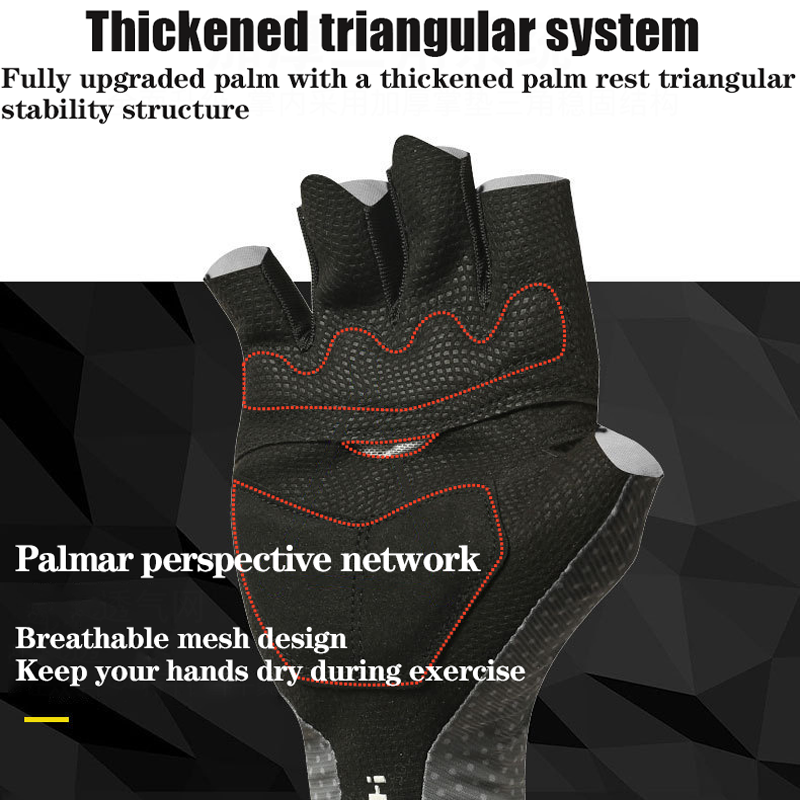 Half Finger Cycling Mùa hè Găng tay đàn ông Phụ nữ Găng tay xe đạp không trượt Spring Fitness Fishing Motorcycle Găng tay xe đạp MTB Găng tay Color: D152-Half Green Size: XL