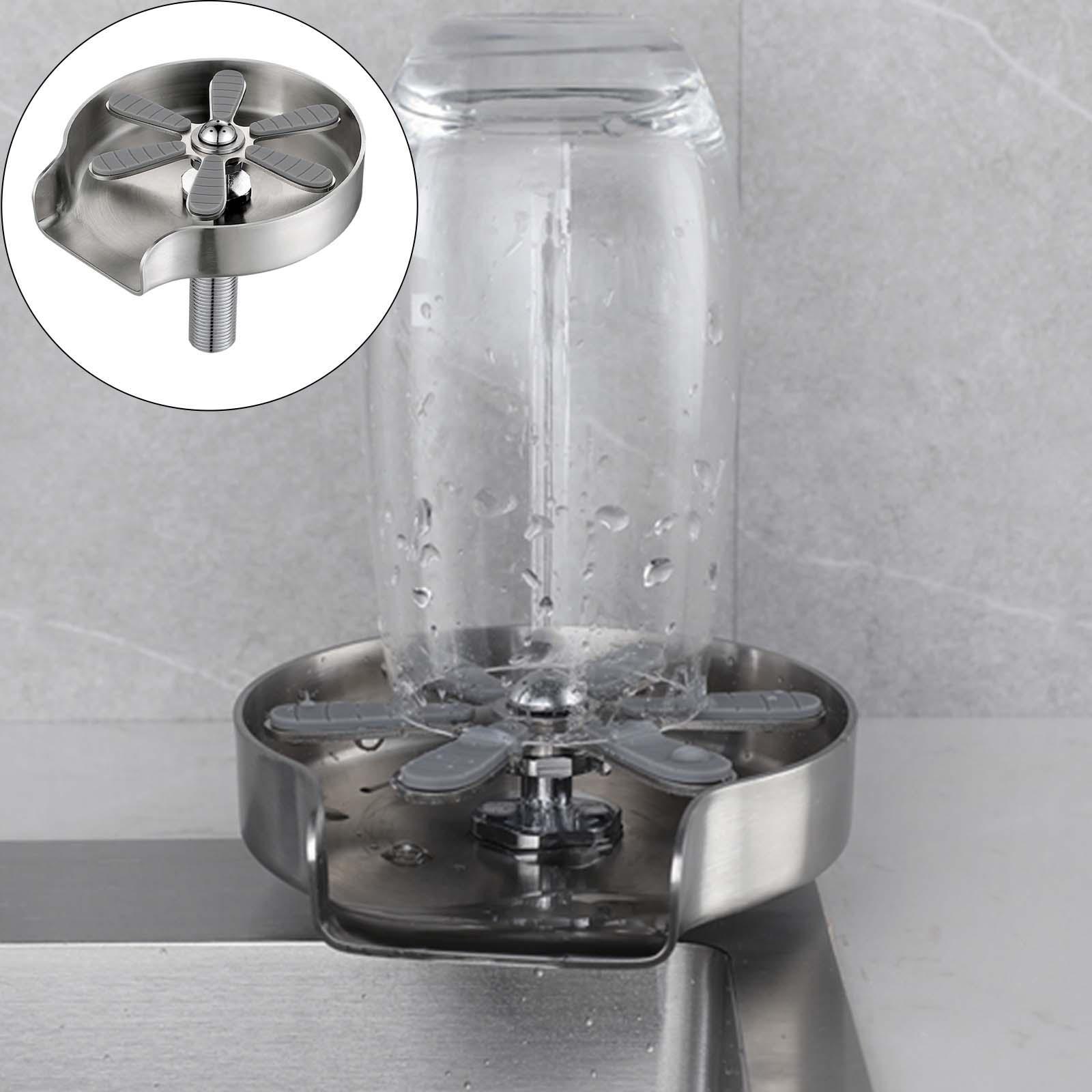 Stainless Steel Glass Rinser Glass Cup Rinser for Household Home Bar Pubs Restaurant