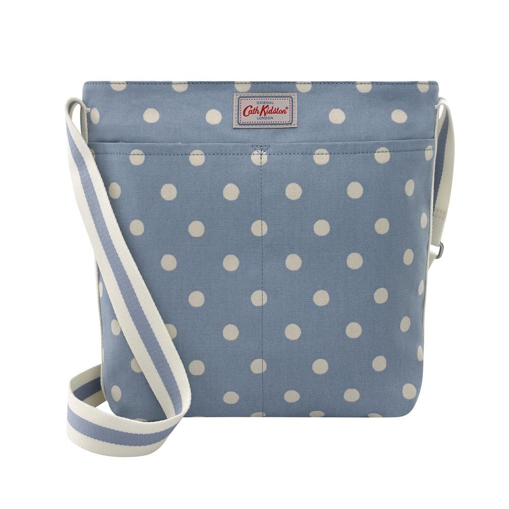 Cath Kidston - Túi đeo chéo Zipped Messenger Bag Spot - 1002027- Cream Blue
