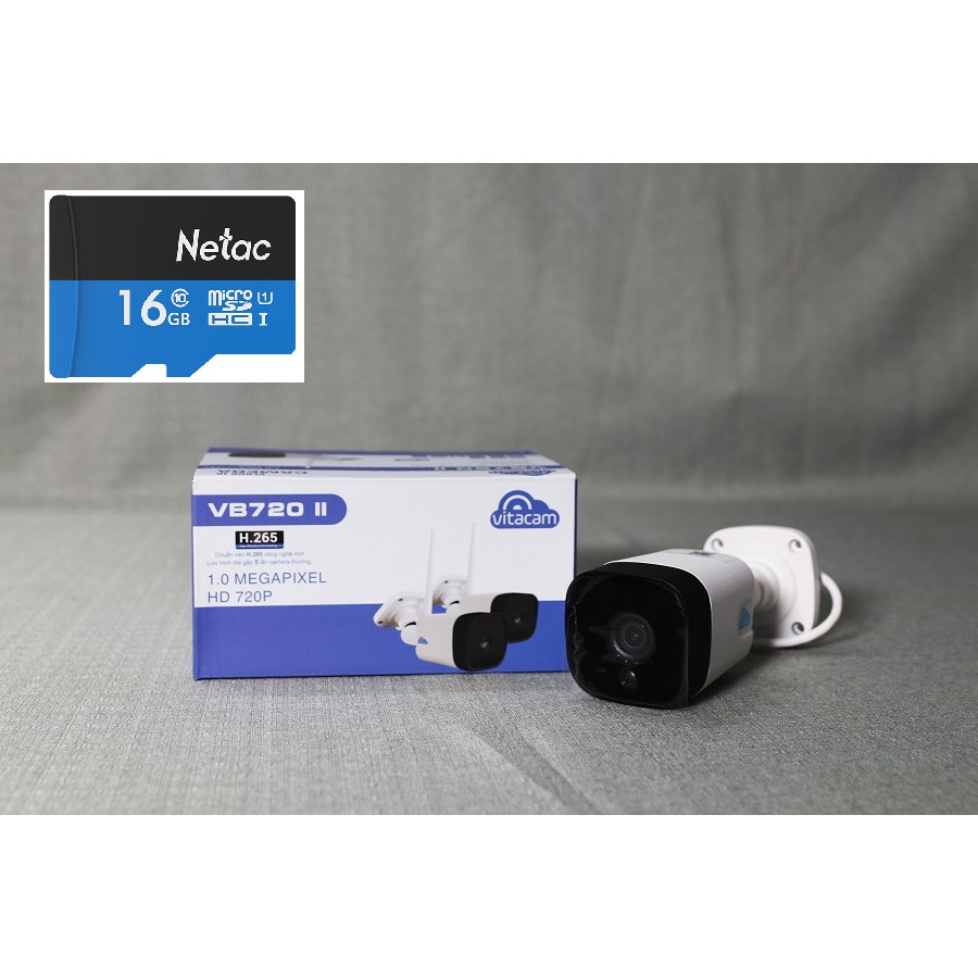 [TẶNG THẺ NHỚ NETAC 16G]  CAMERA IP NGOÀI TRỜI VITACAM VB720II - ĐÀM THOẠI 2 CHIỀU - Hãng chính hãng