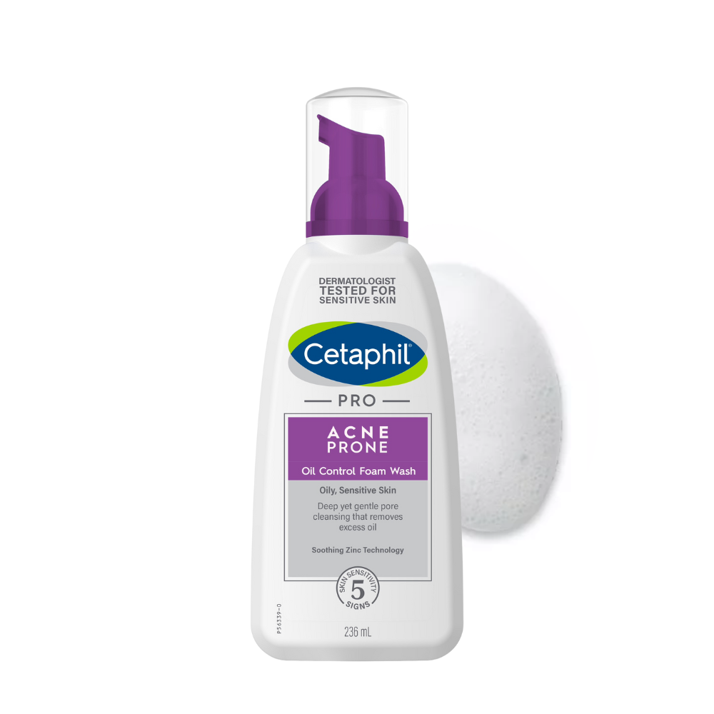 Sữa rửa mặt cho da mụn Cetaphil Pro Acne Prone Oil Control 236ml dùng cho da dầu giúp kiểm soát dầu và ngừa mụn, không làm khô da, cân bằng độ pH