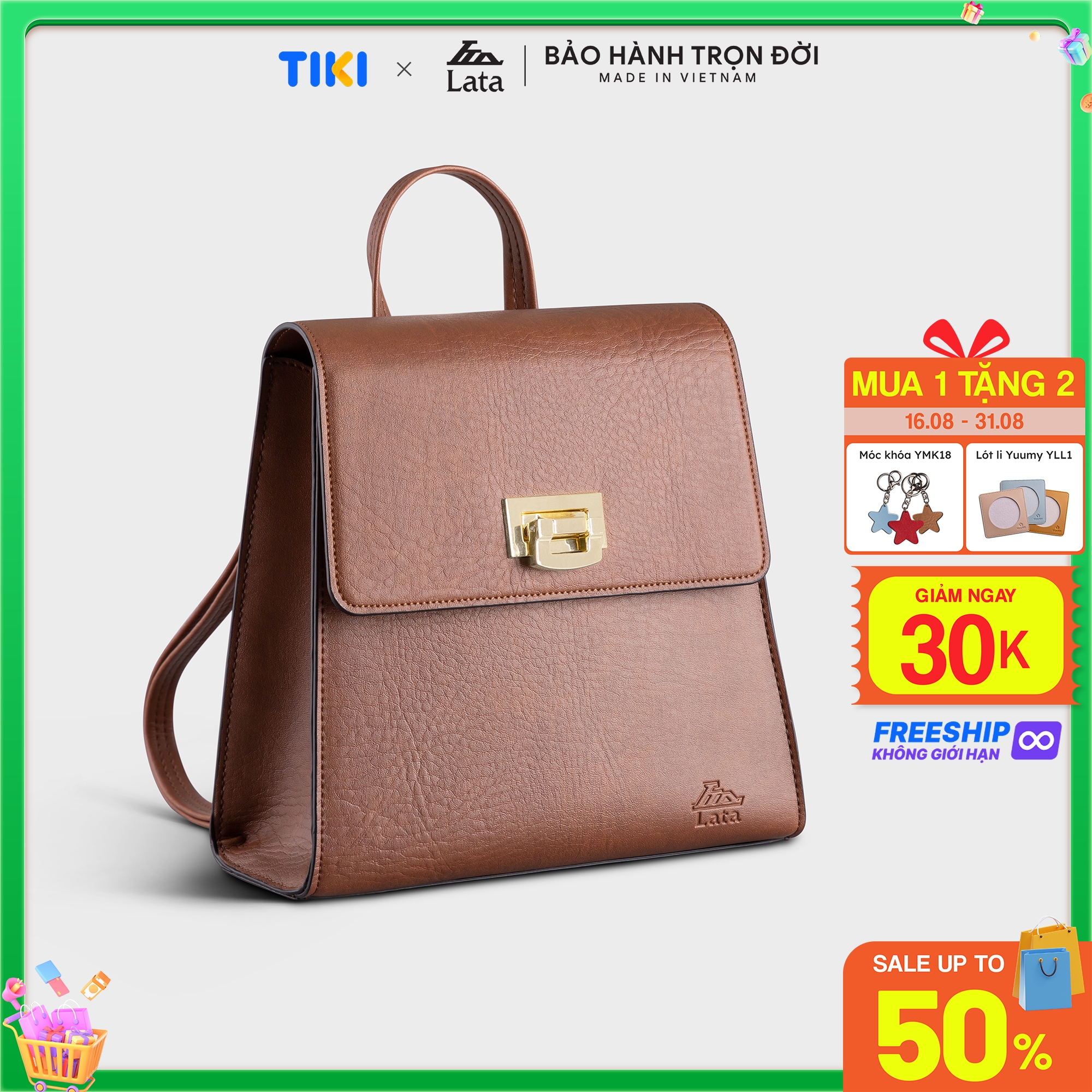 Balo da nữ công sở dáng hộp đứng Lata BAL55