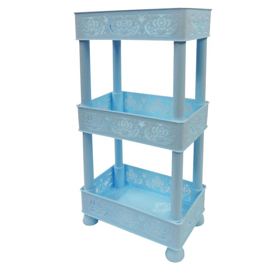 Kệ chữ nhật hoa 2 tầng, 3 tầng nhựa Việt Nhật đa năng, kệ phòng tắm, nhà bếp đựng gia vị, chén bát -br01247