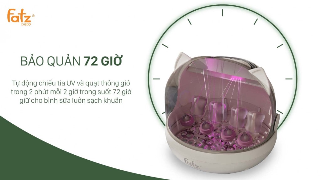 Máy úp bình sữa tiệt trùng uvc sấy khô và bảo quản Fatz baby - TIDY 1 - FB4628WM