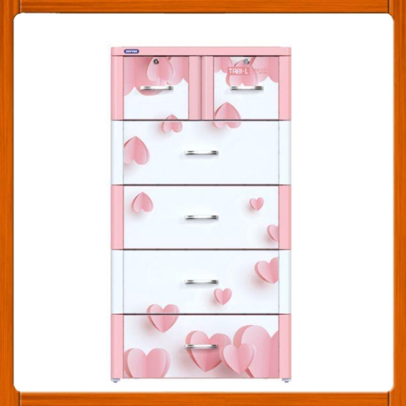 TỦ NHỰA TABI L TRÁI TIM 70*48*130cm.ngăn tủ 70x48x26cm