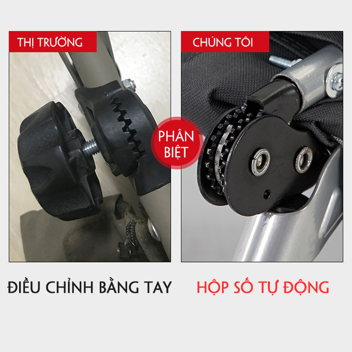 Giường Xếp Gấp Gọn CAMEL. Giường Xếp Di Động Đa Năng Với 5 Nấc Khóa. Kích thước Rộng 64cm x Dài 2m