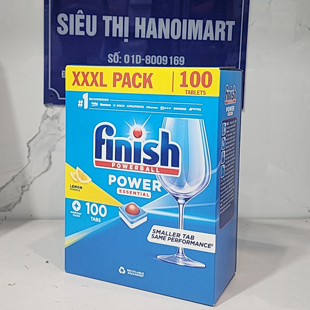 Viên rửa bát Finish All-in-1 loại 100 viên - 16gam/ viên (NK Đức )