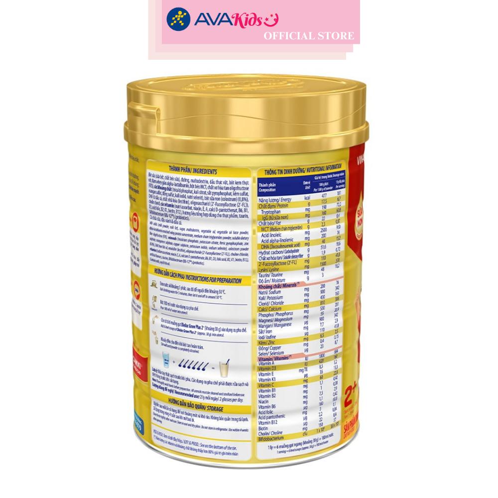 Sữa bột Dielac Grow Plus 2+ (sữa non) 850g (2 - 10 tuổi) dành cho trẻ suy dinh dưỡng, thấp còi