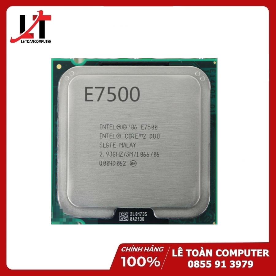 CPU Core 2 Duo E7500 3.1 GHz (2 lõi, 2 Luồng) - Hàng Nhập Khẩu