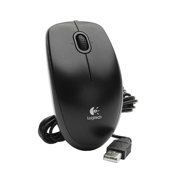 Chuột có dây Logitech B100- Hàng chính hãng