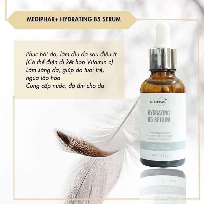 Serum Dưỡng Cấp Ẩm Phục Hồi Trắng Sáng Da Mờ Thâm Sạm Nám Cấp Nước Giảm Lão Hóa Da MEDIPHAR+ HYDRATING B5 30ml