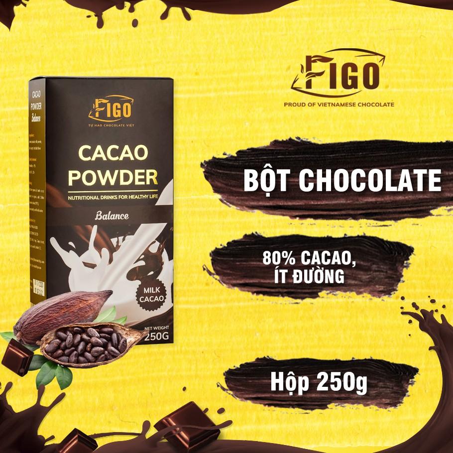 Bột socola dòng Balance pha uống Figo 80% cacao ( pha chế cacao sữa đá, nóng, socola đá xay)